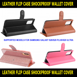 Leather Wallet Flip Shockproof Book Case For Samsung Galaxy S20/S20 Plus/S20 Ultra Slim Fit and Sophisticated in Look